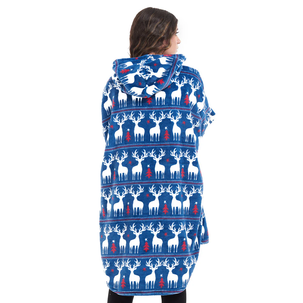 Snuggs Blanket Hoodie Dark blue Christmas - Image 7