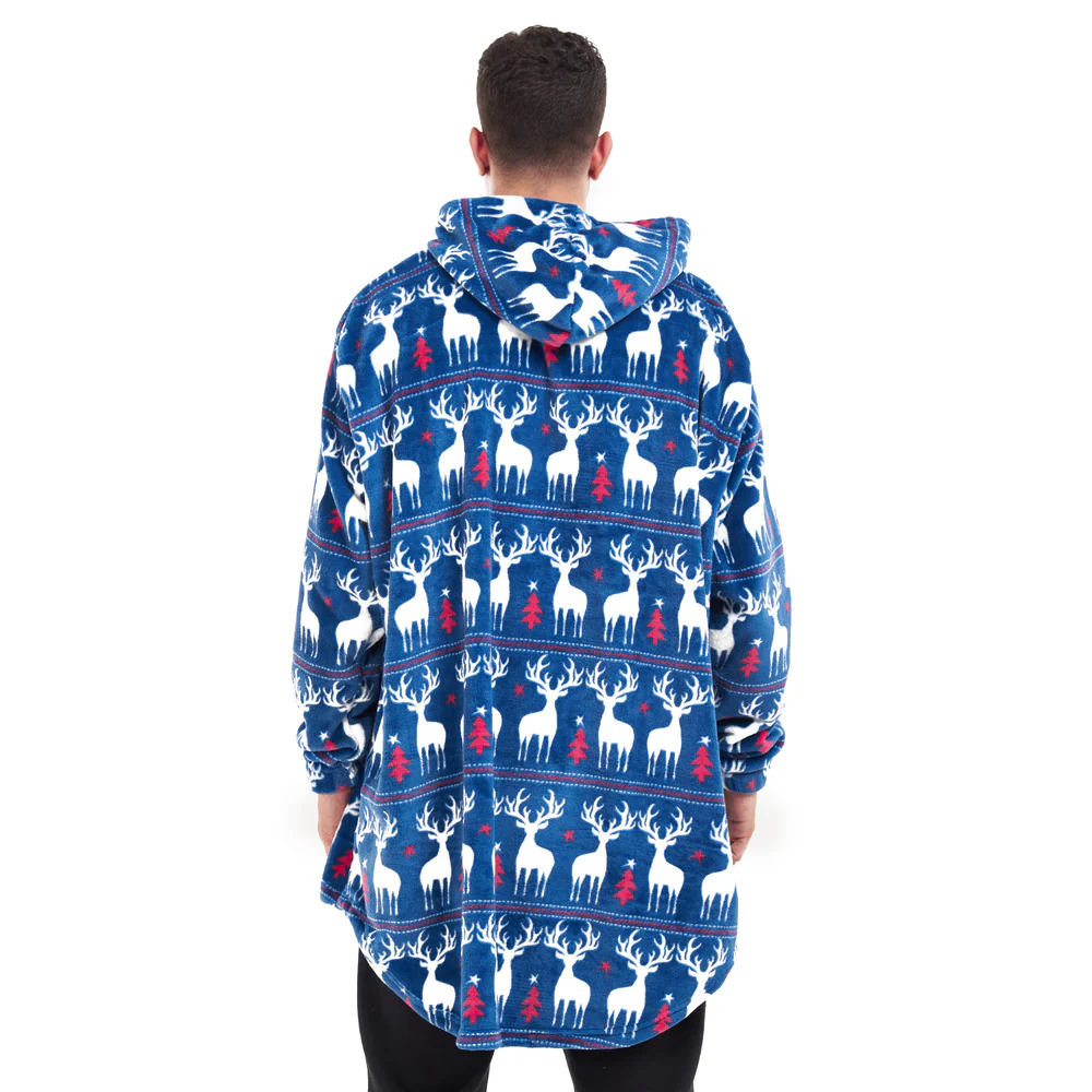 Snuggs Blanket Hoodie Dark blue Christmas - Image 8