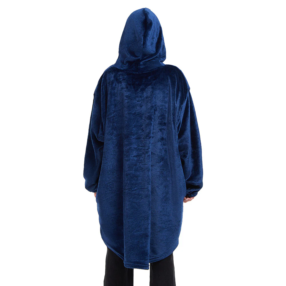 Snuggs Blanket Hoodie Dark Blue Christmas Ho Ho Ho Pocket - Image 7