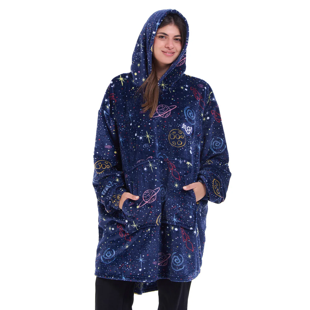 Snuggs Blanket Hoodie Dark Blue Space - Image 2