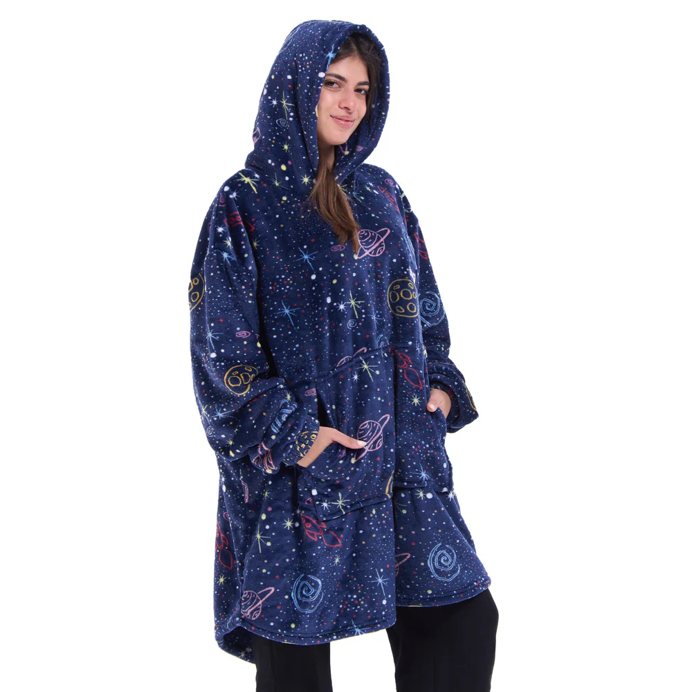 Snuggs Blanket Hoodie Dark Blue Space - Image 4