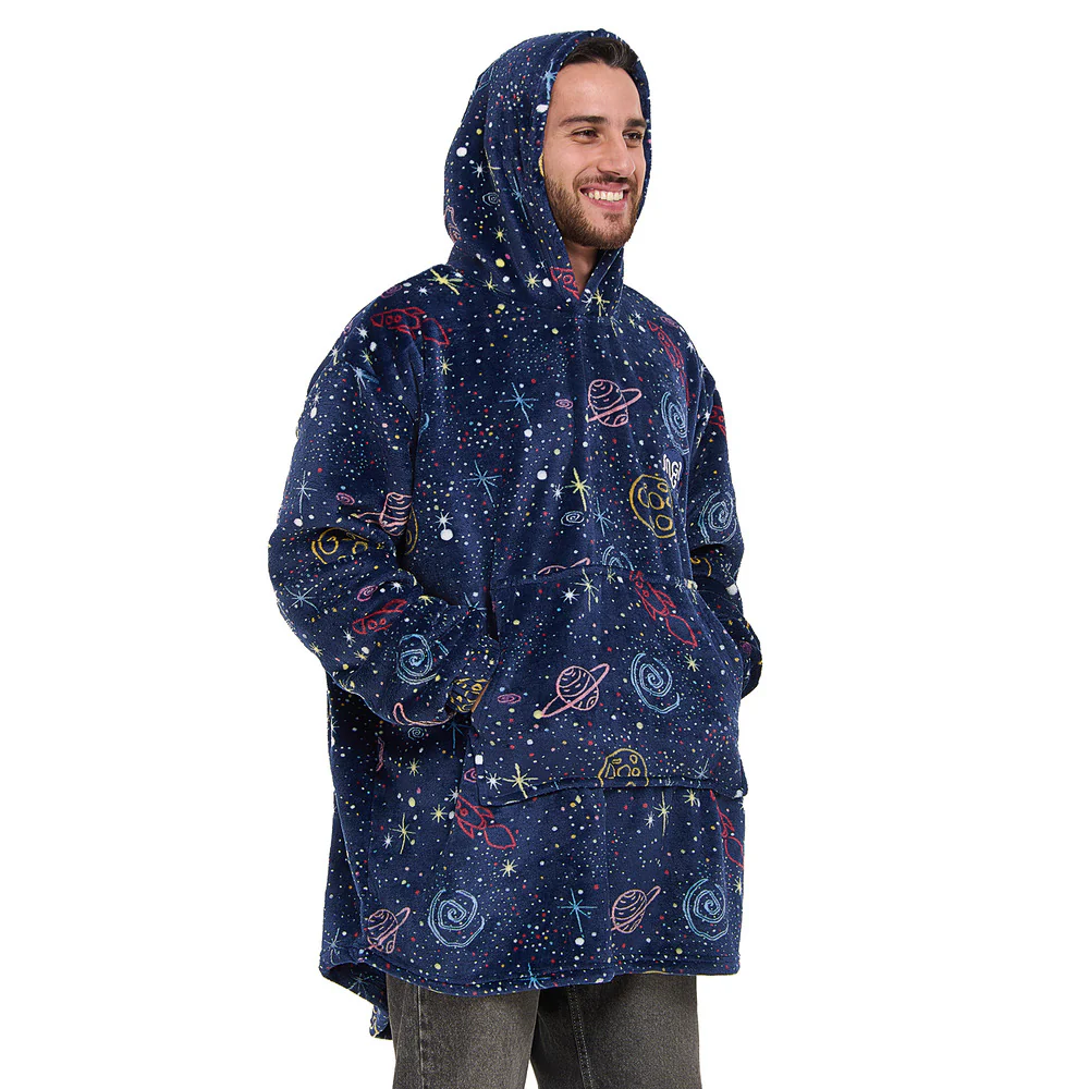 Snuggs Blanket Hoodie Dark Blue Space - Image 5
