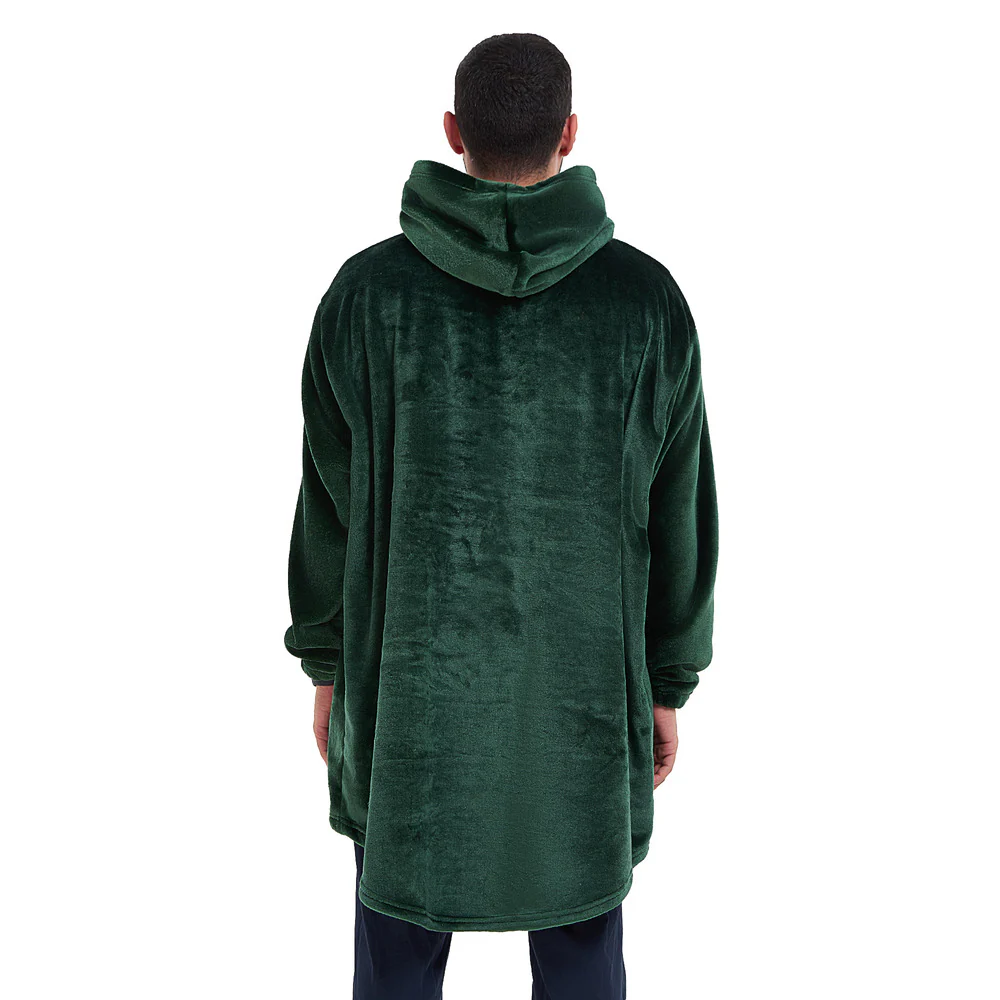 Snuggs Blanket Hoodie Dark Green Christmas Deer Pocket - Image 7