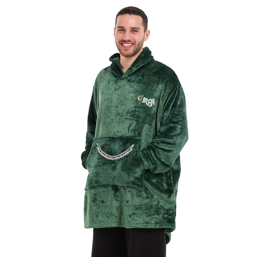 Snuggs Blanket Hoodie Dark Green مدفع رمضان - Image 6