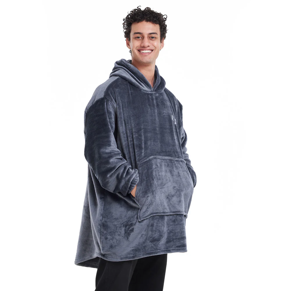 Snuggs Blanket Hoodie Dark Grey - Image 3