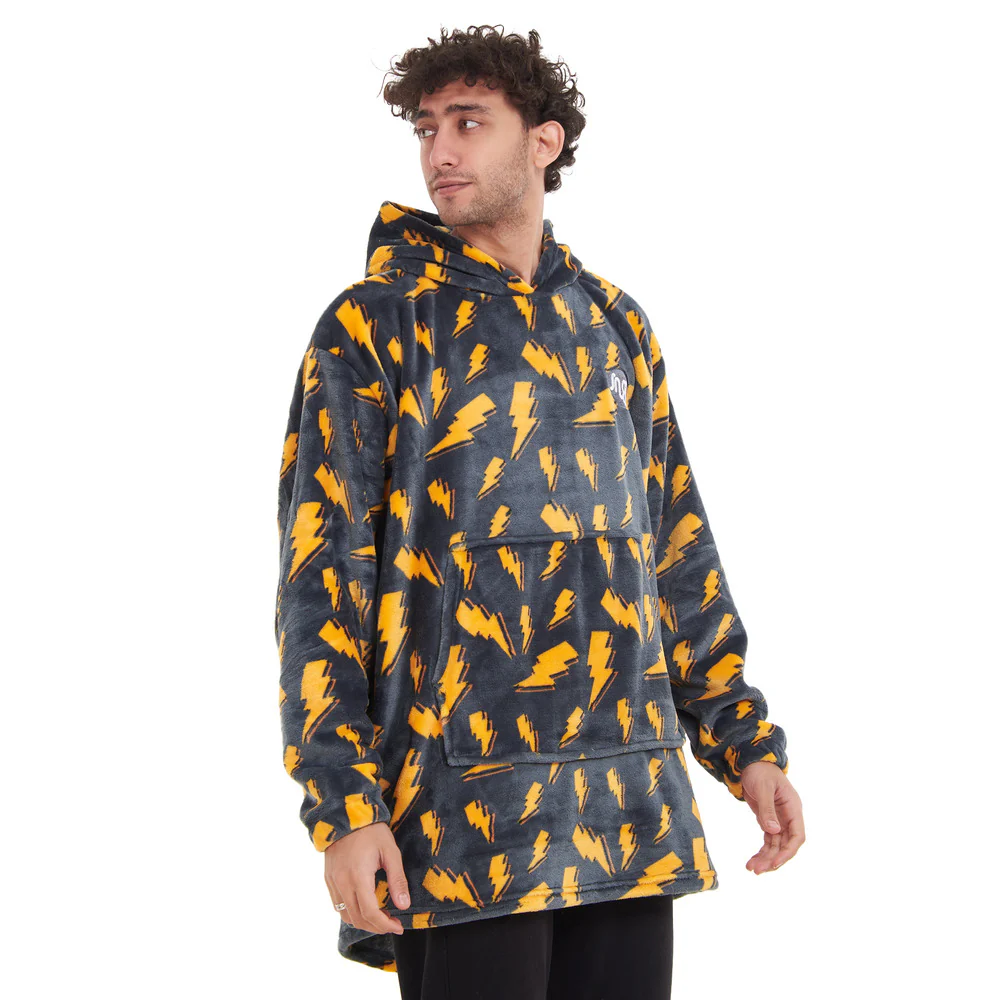 Snuggs Blanket Hoodie Dark Grey Bolt - Image 3