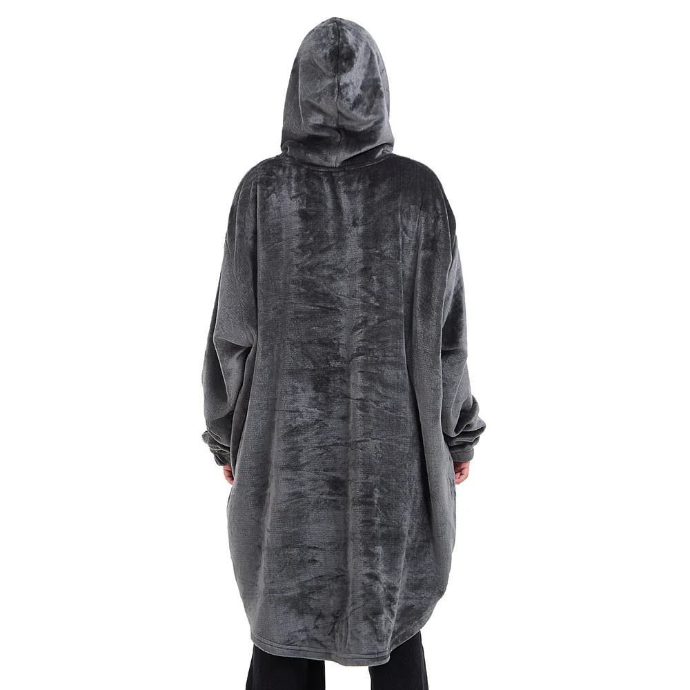 Snuggs Blanket Hoodie Dark Grey Christmas Ho Ho Ho Pocket - Image 7