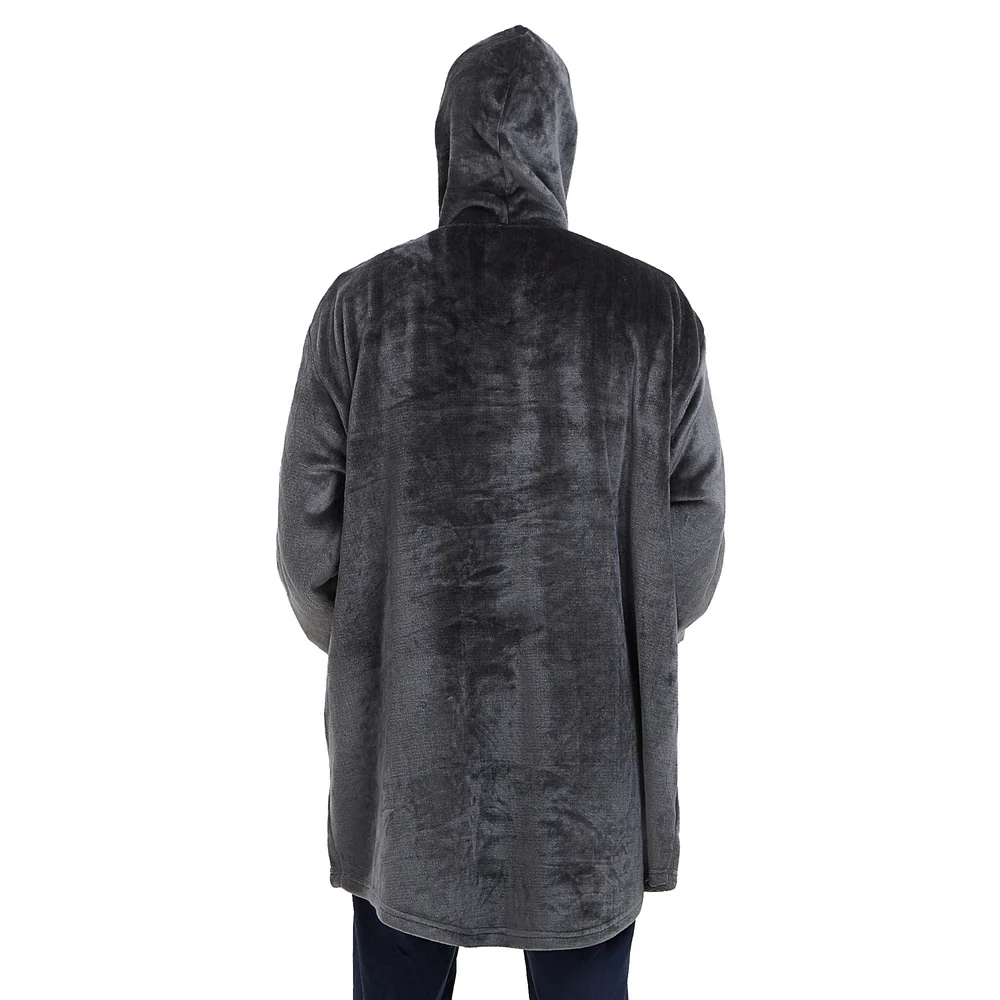 Snuggs Blanket Hoodie Dark Grey Christmas Ho Ho Ho Pocket - Image 8