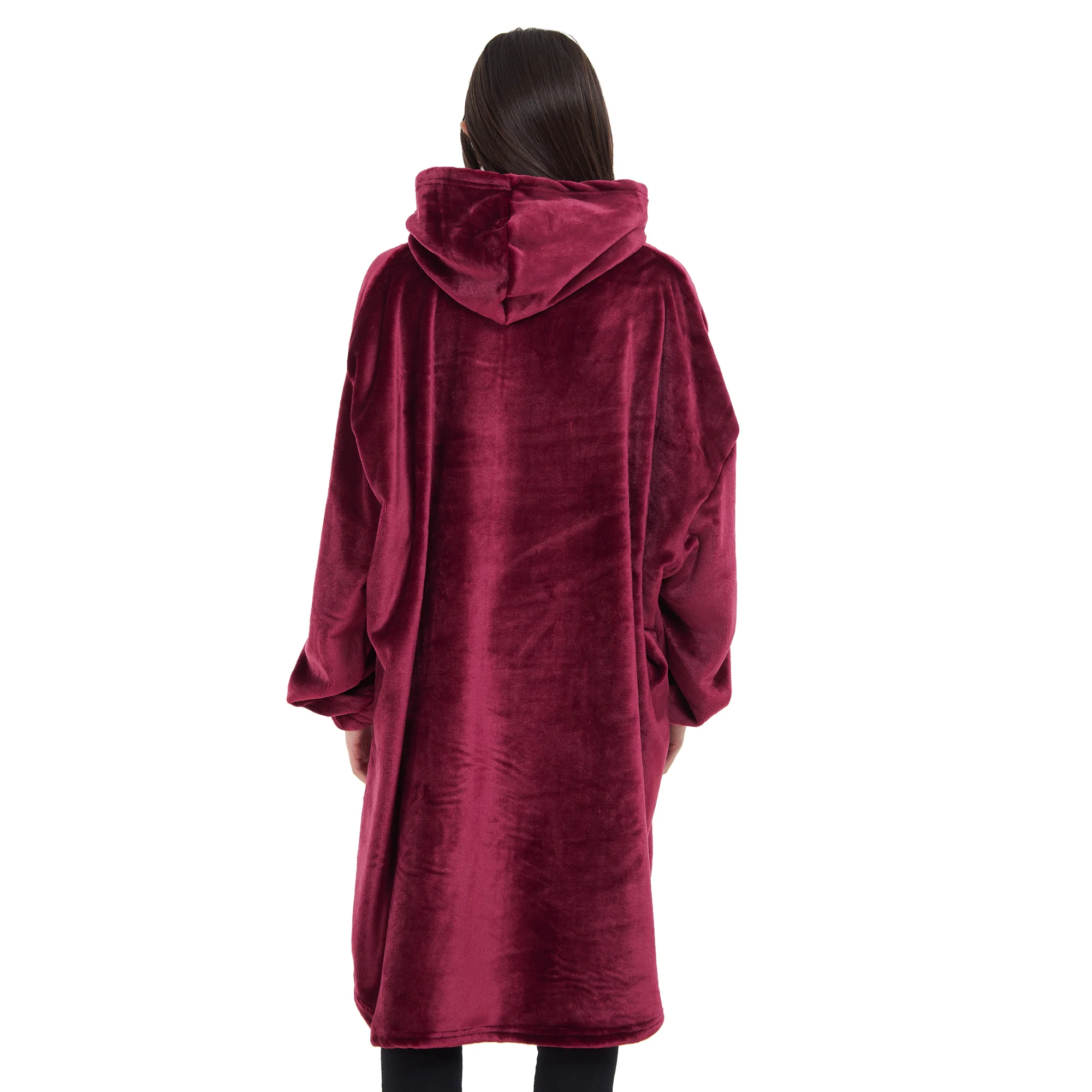 Snuggs Blanket Hoodie Dark Red - Image 4