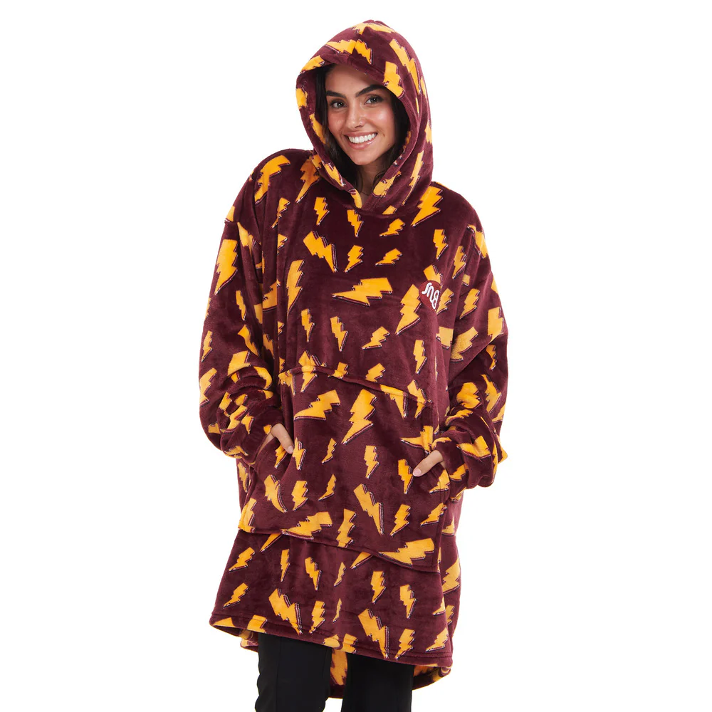 Snuggs Blanket Hoodie Dark Red Bolt - Image 2