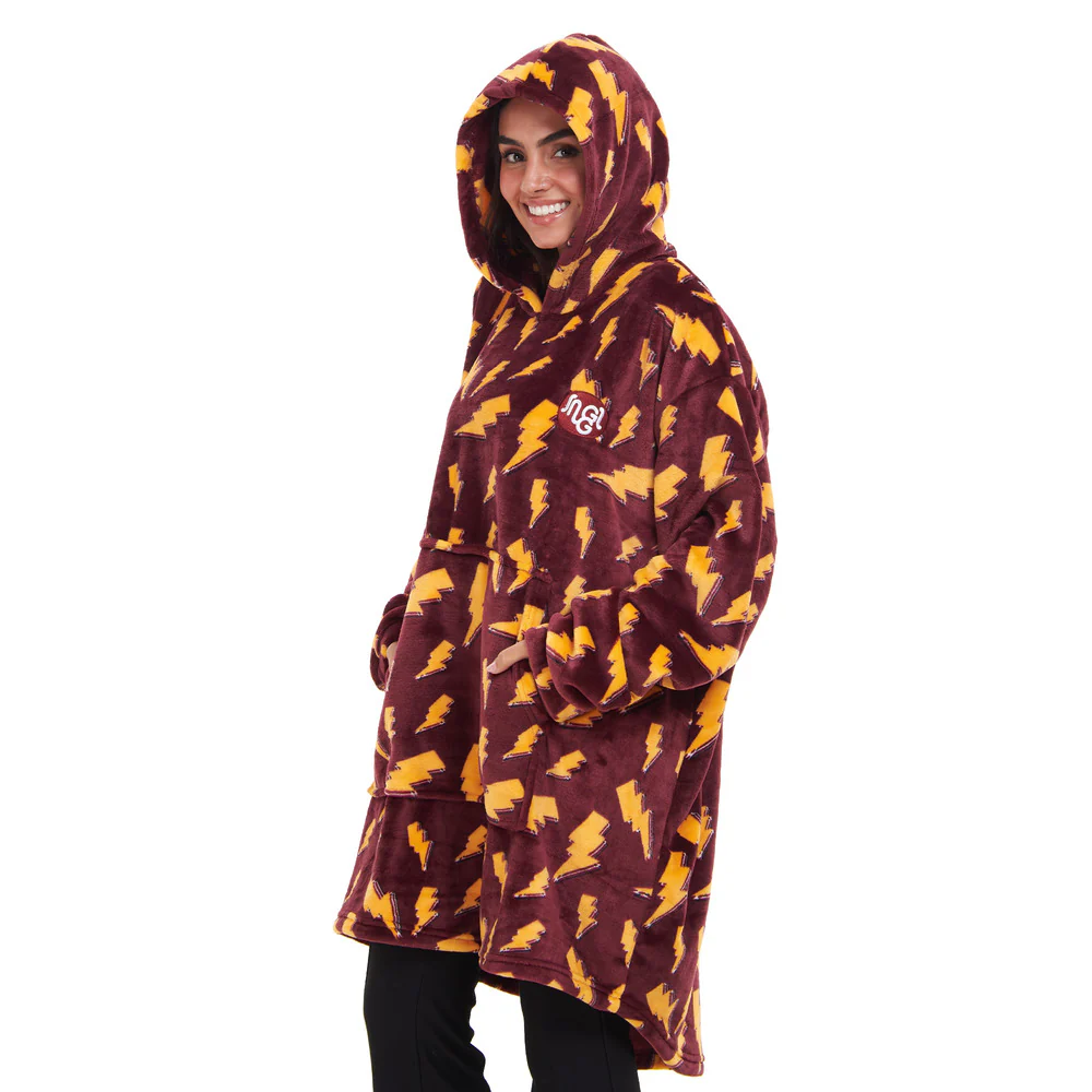 Snuggs Blanket Hoodie Dark Red Bolt - Image 5