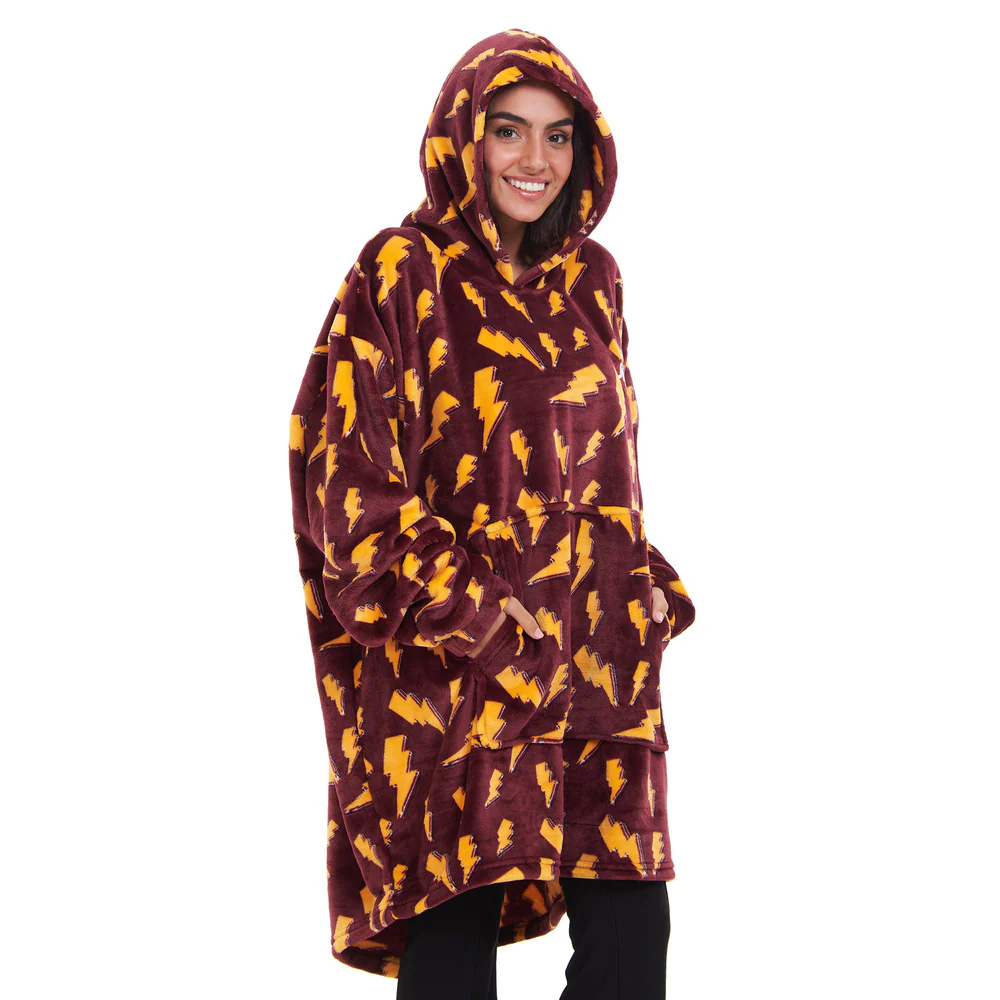 Snuggs Blanket Hoodie Dark Red Bolt - Image 6