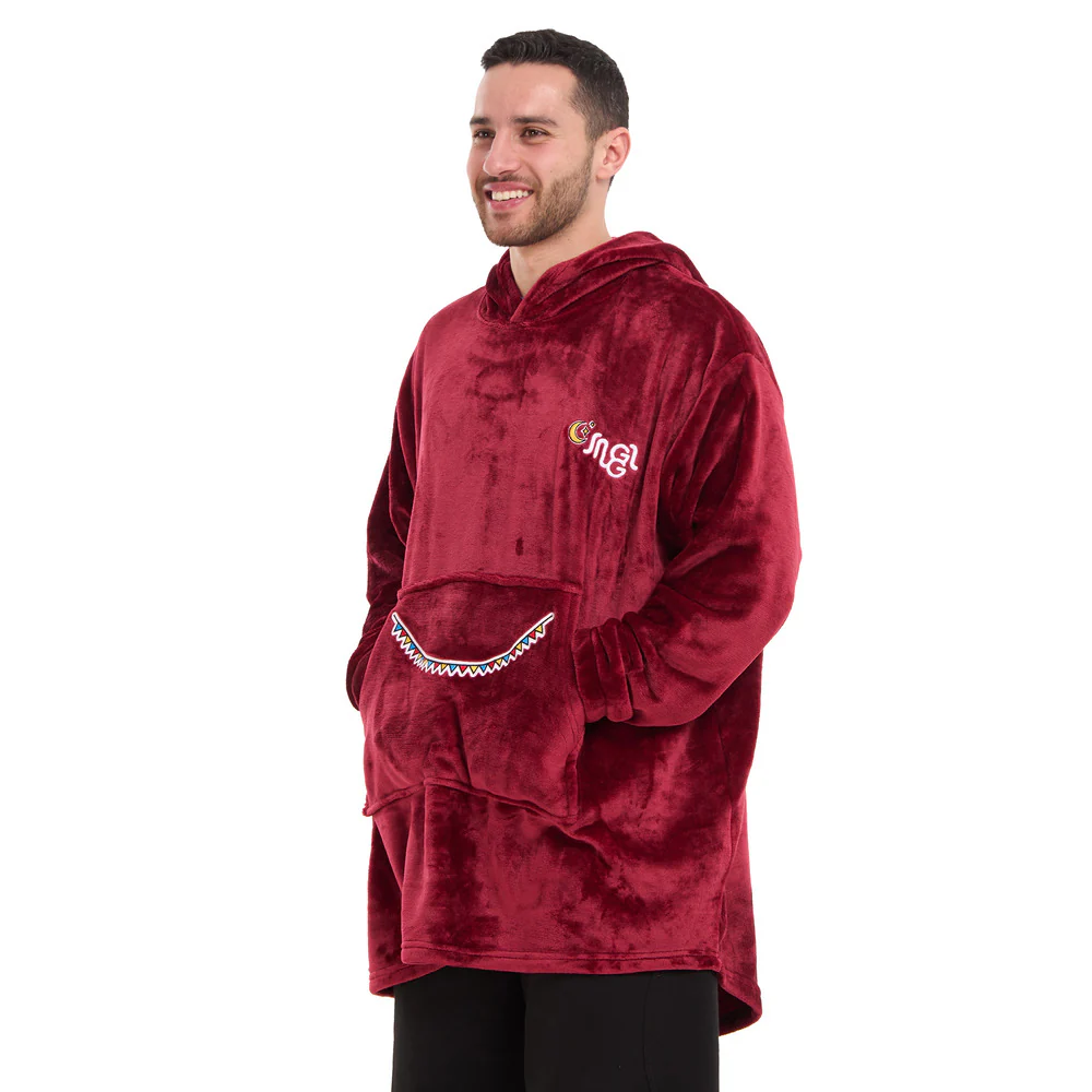 Snuggs Blanket Hoodie Dark Red مدفع رمضان - Image 6