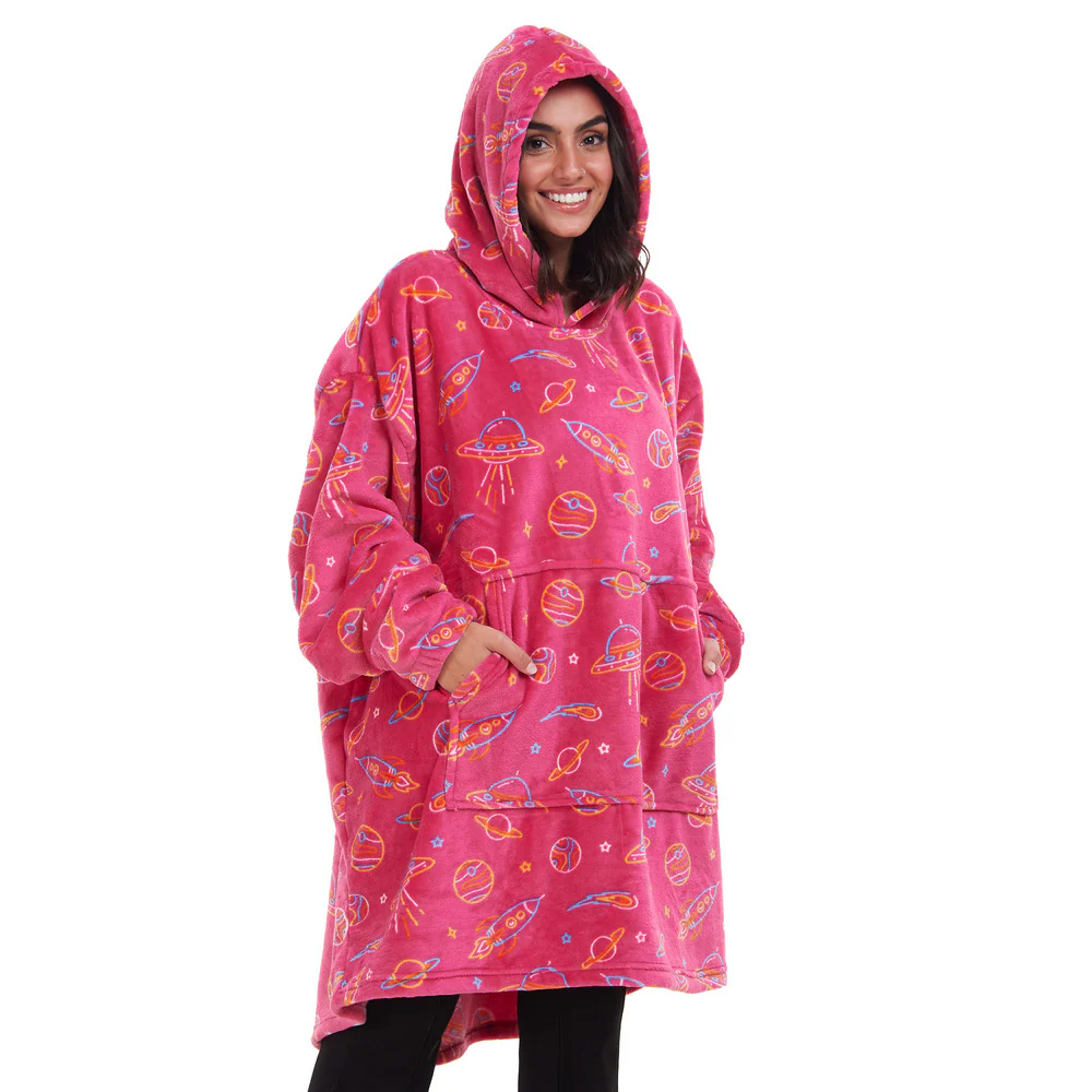Snuggs Blanket Hoodie Fuchsia Space - Image 2