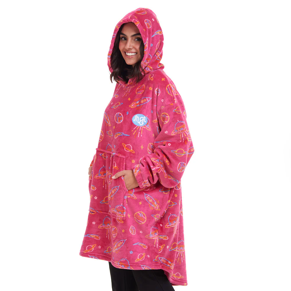 Snuggs Blanket Hoodie Fuchsia Space - Image 3