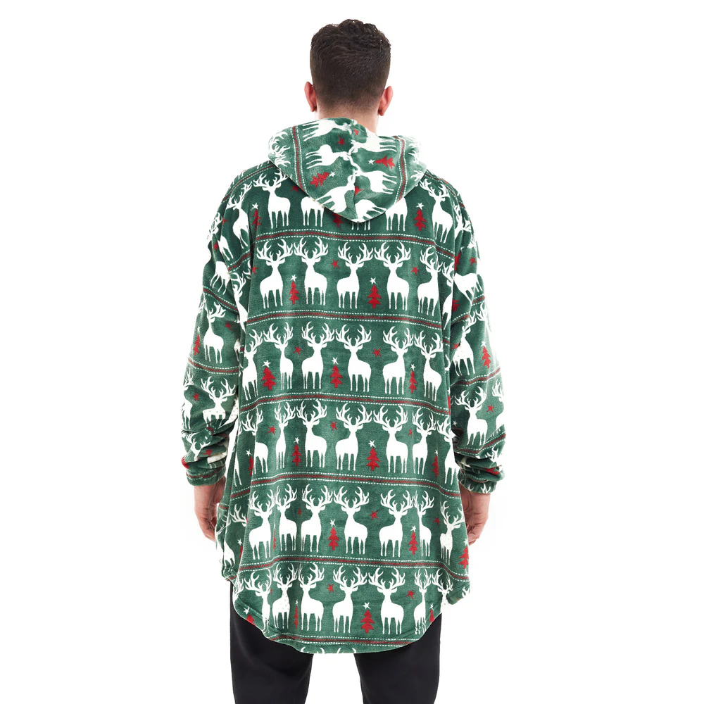 Snuggs Blanket Hoodie Green Christmas - Image 8