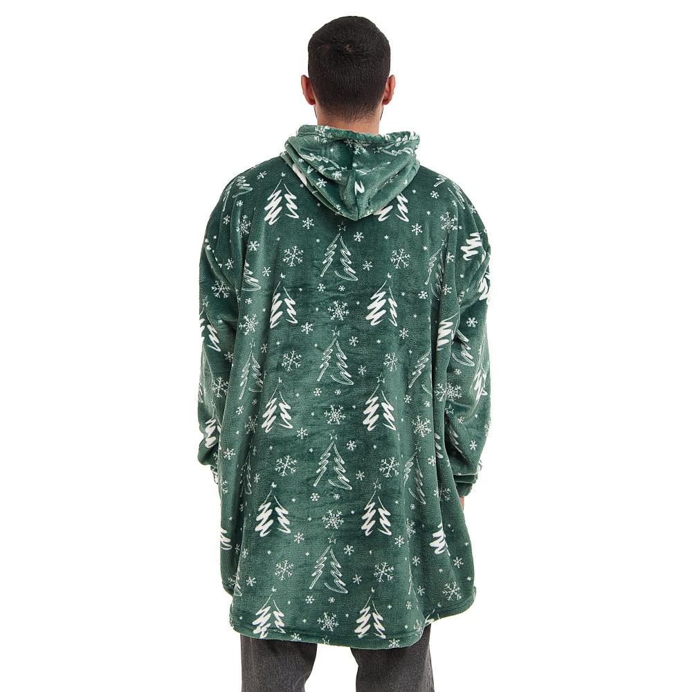 Snuggs Blanket Hoodie Green Christmas Tree - Image 7