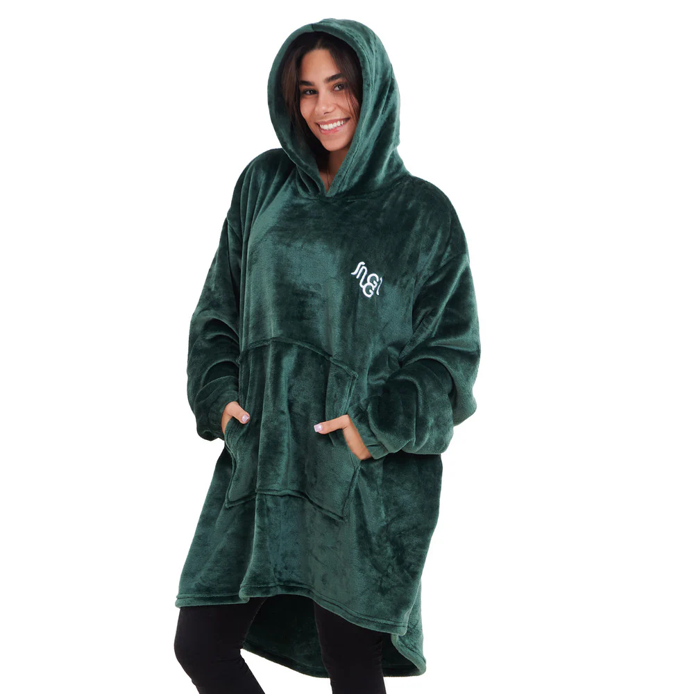 Snuggs Blanket Hoodie Green Tree Christmas - Image 3