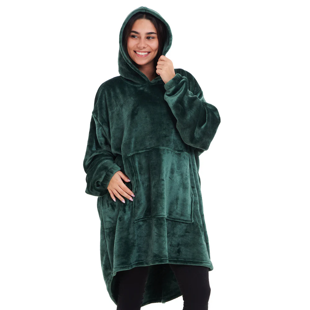 Snuggs Blanket Hoodie Green Tree Christmas - Image 4