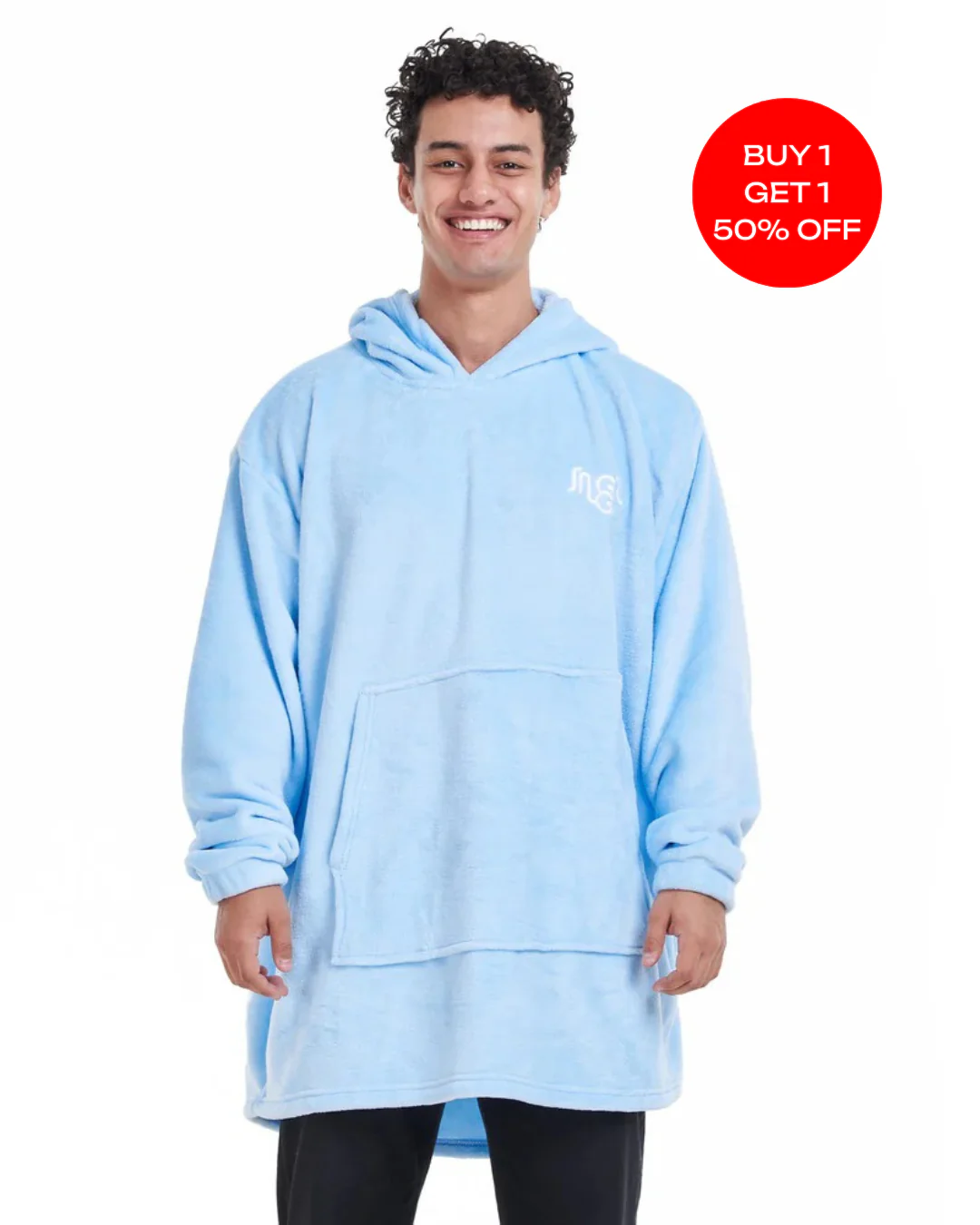 Snuggs Blanket Hoodie Light Blue - Image 9