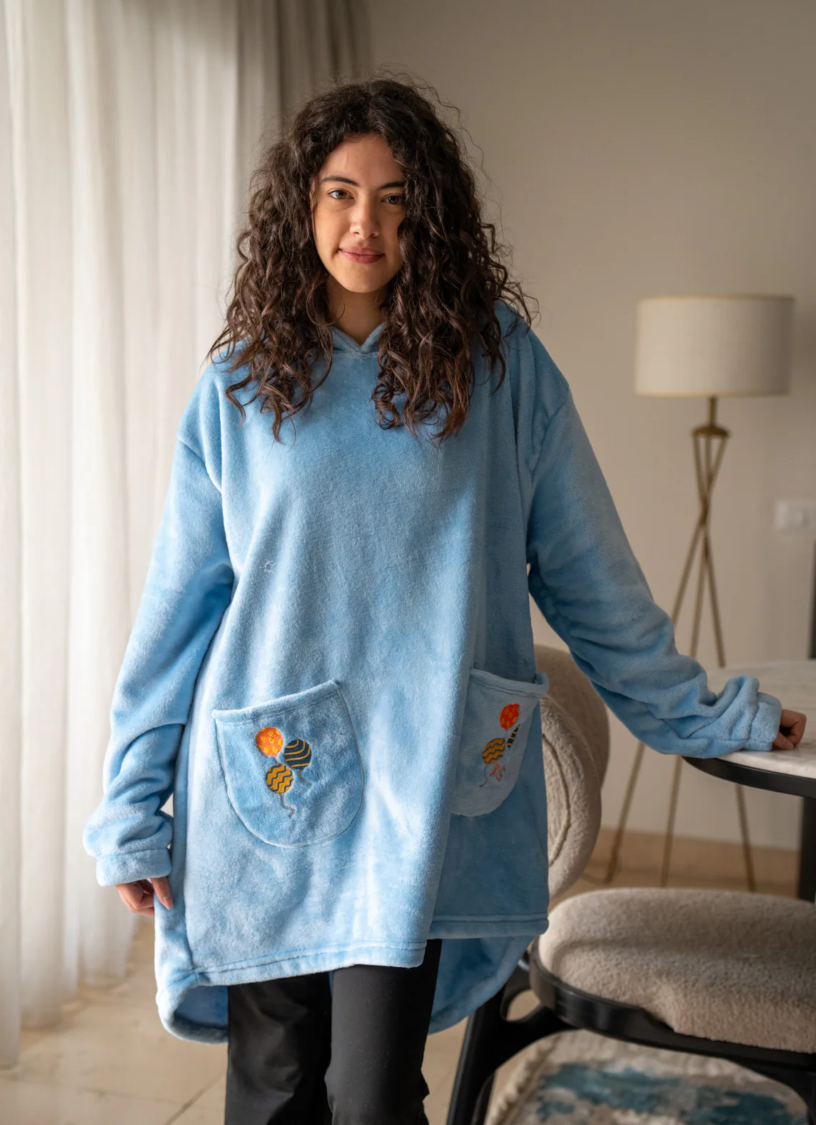 Snuggs Blanket Hoodie Light Blue Eid - Image 3