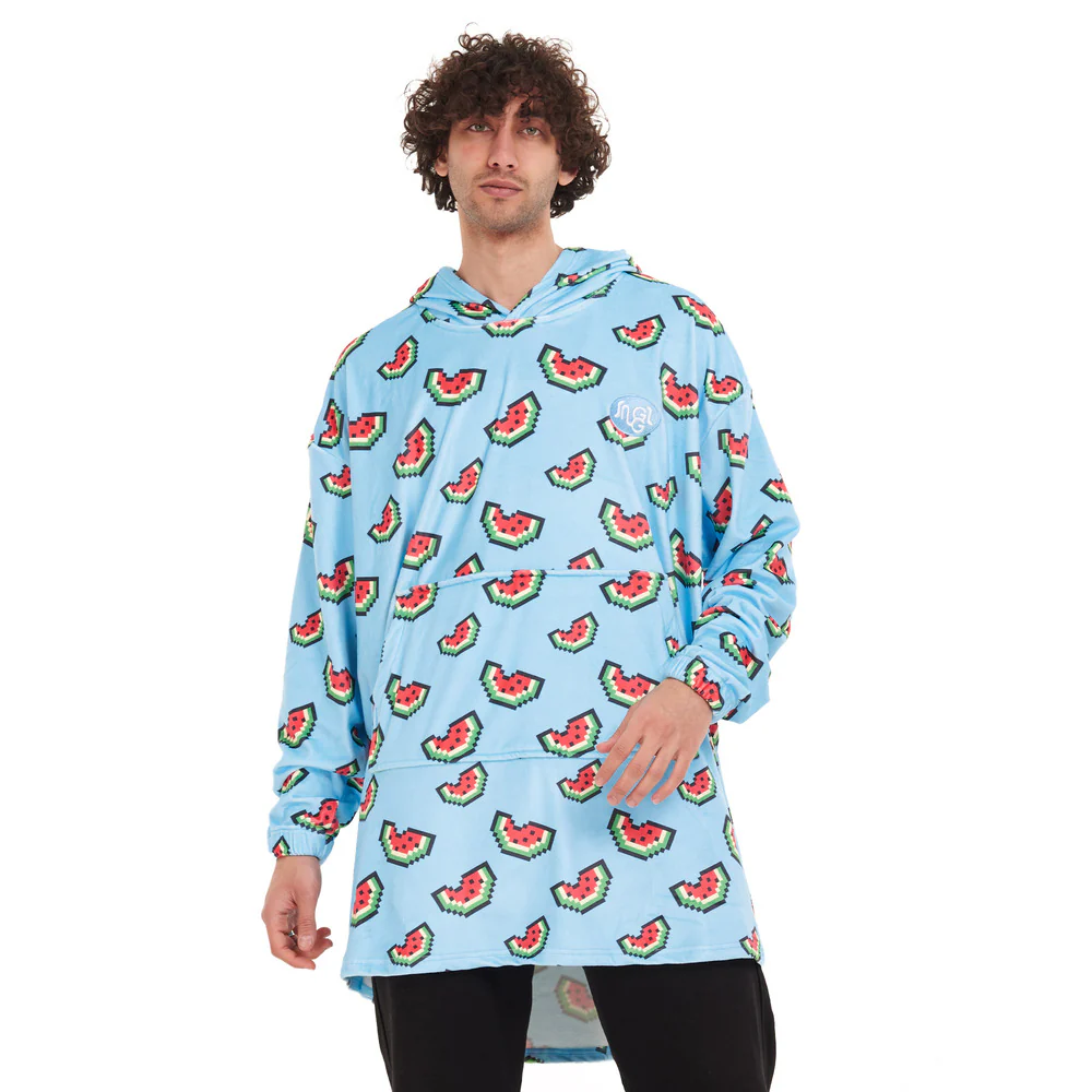 Snuggs Blanket Hoodie Light blue Watermelon - Image 5