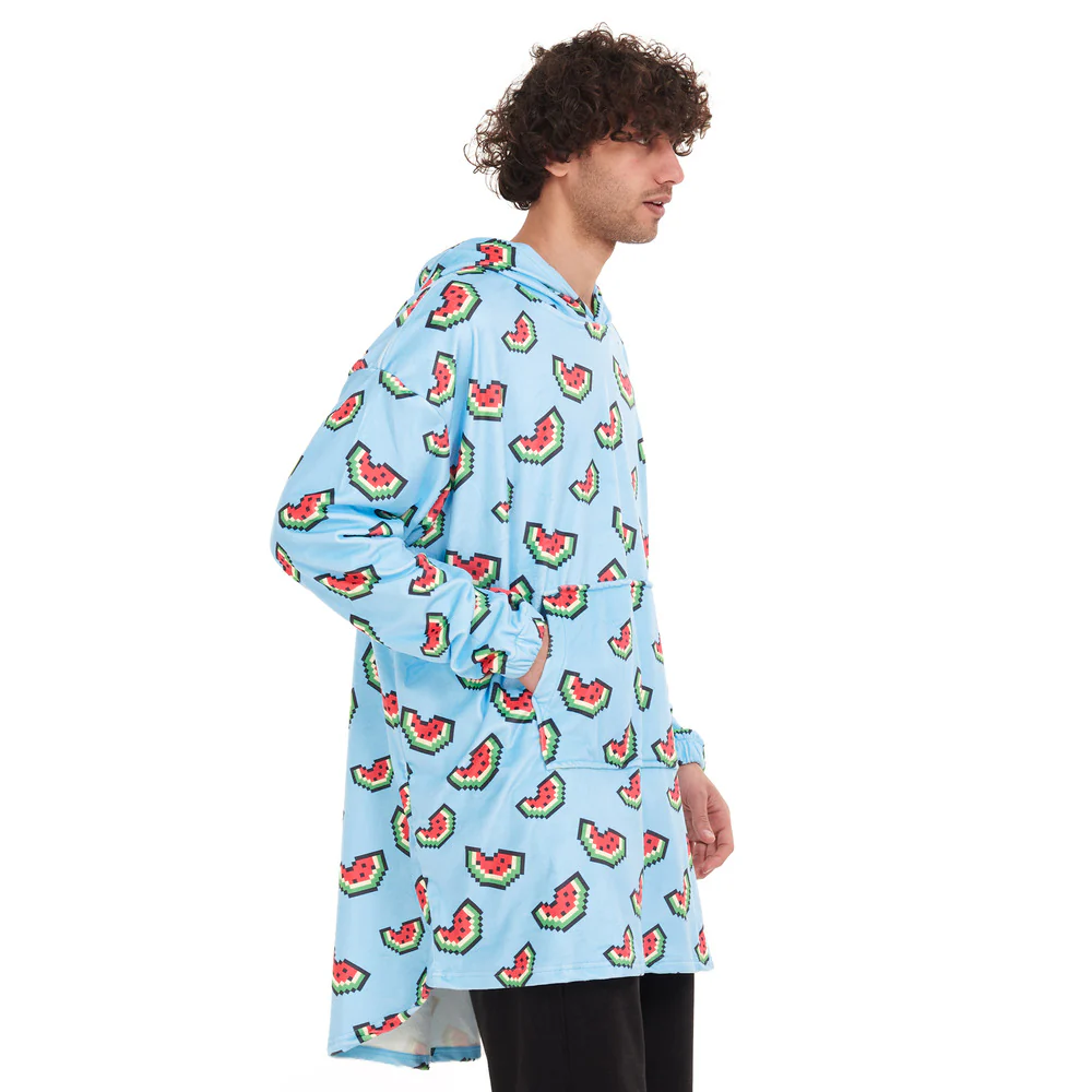 Snuggs Blanket Hoodie Light blue Watermelon - Image 6