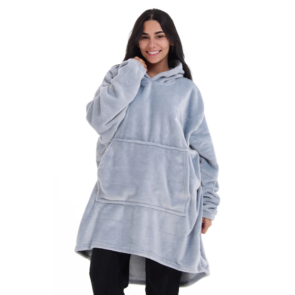Snuggs Blanket Hoodie Light Grey - Image 3