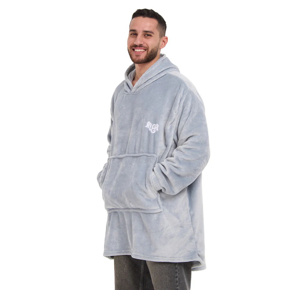 Snuggs Blanket Hoodie Light Grey - Image 4