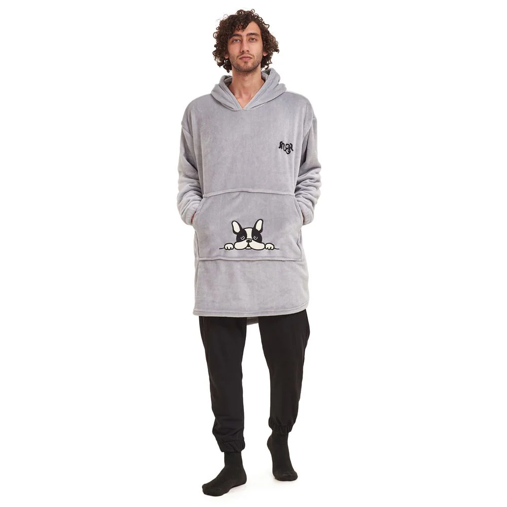 Snuggs Blanket Hoodie Light grey Dog Pocket - Image 2