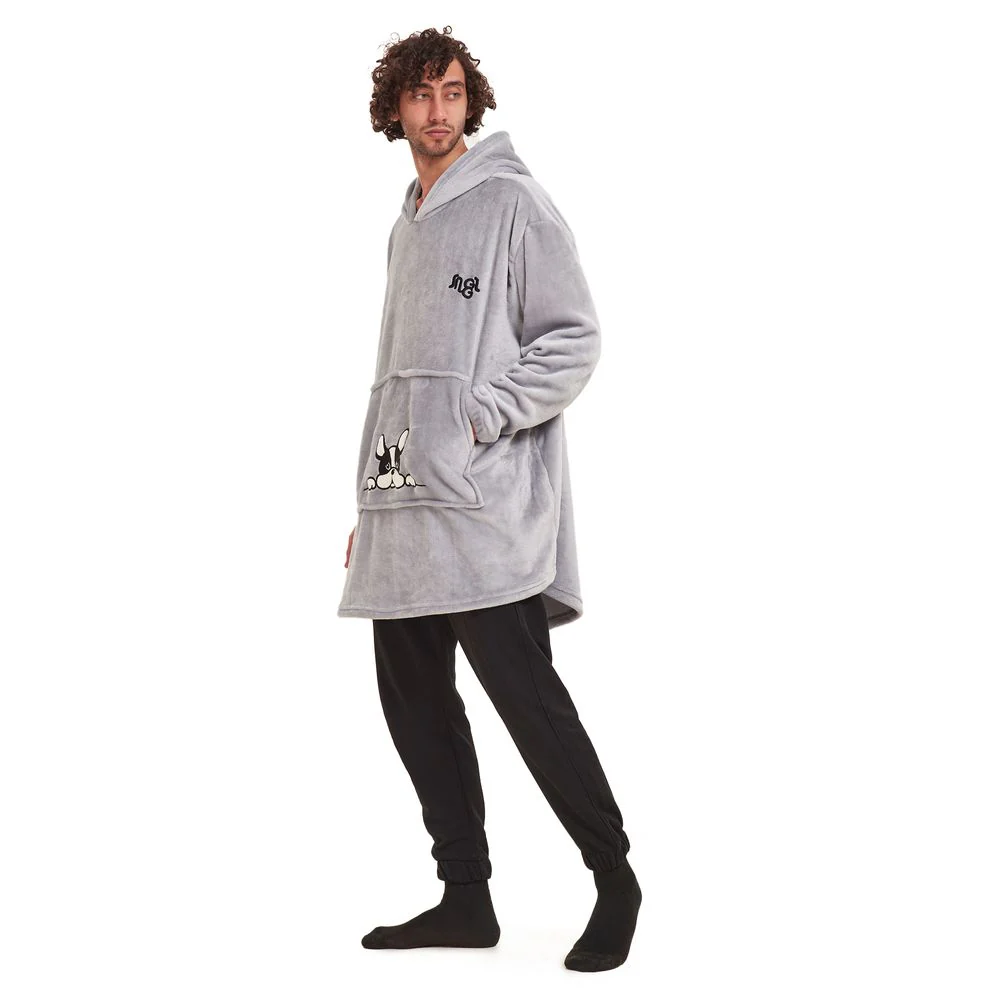 Snuggs Blanket Hoodie Light grey Dog Pocket - Image 4