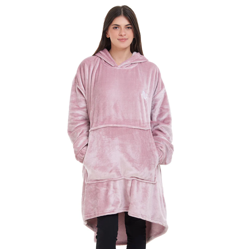Snuggs Blanket Hoodie Light Mauve - Image 4