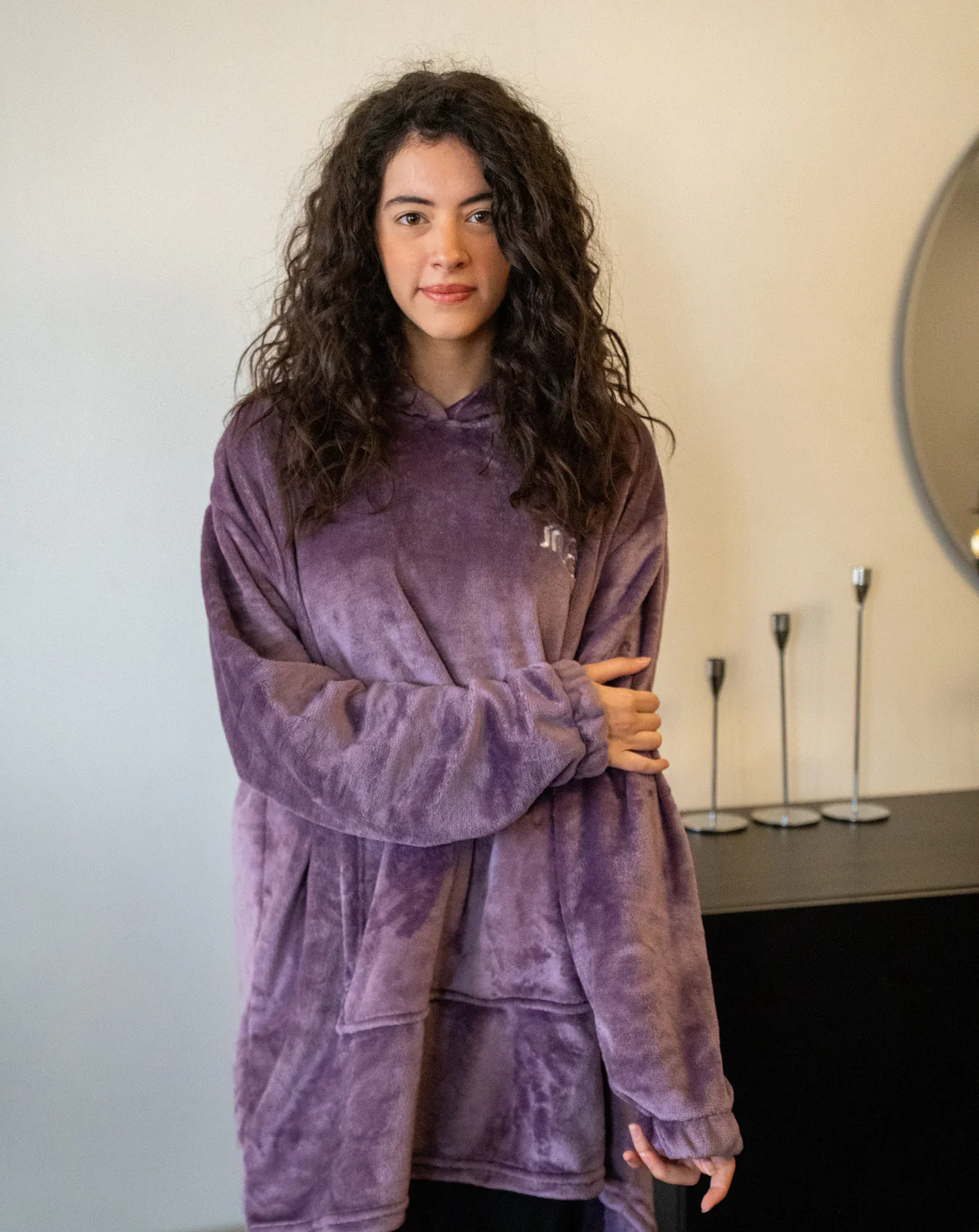 Snuggs Blanket Hoodie Mauve