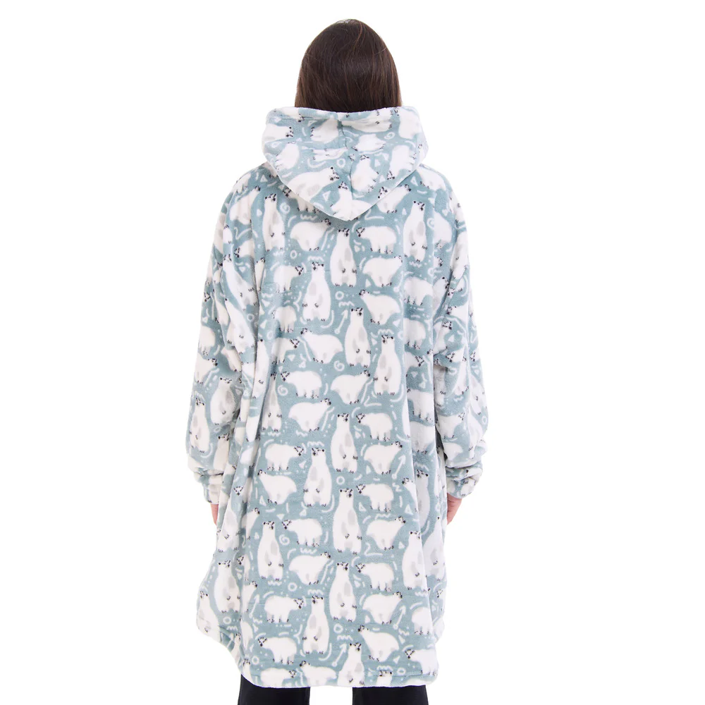 Snuggs Blanket Hoodie Mint Polar Bear - Image 4