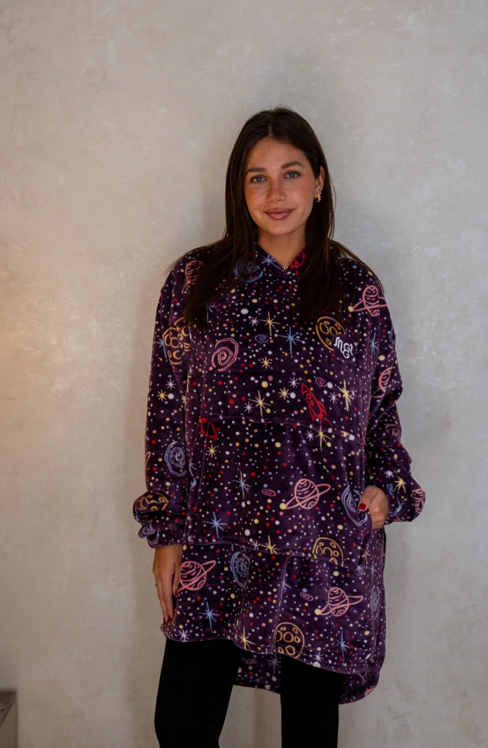 Snuggs Blanket Hoodie Purple Space - Image 2