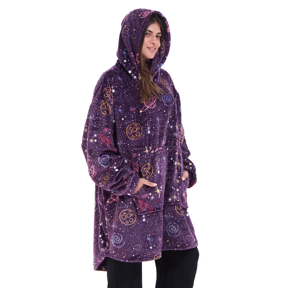 Snuggs Blanket Hoodie Purple Space - Image 3