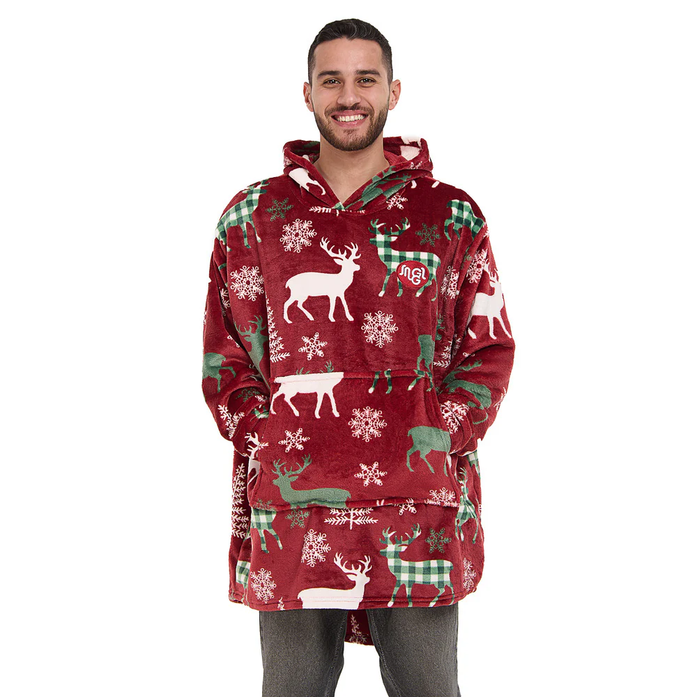 Snuggs Blanket Hoodie Red Deer Christmas - Image 2