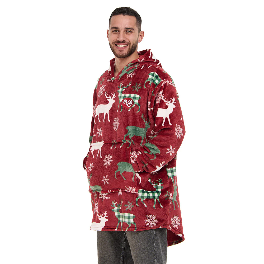 Snuggs Blanket Hoodie Red Deer Christmas - Image 3