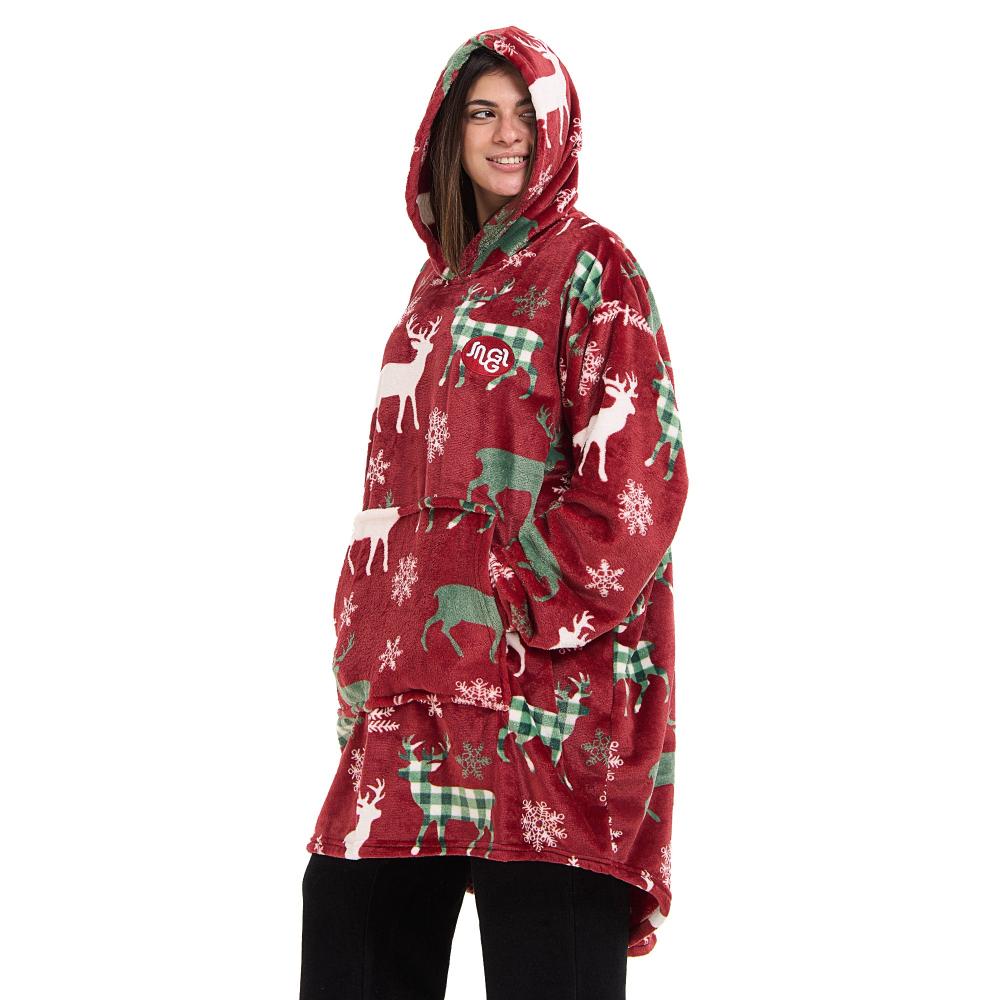 Snuggs Blanket Hoodie Red Deer Christmas - Image 4