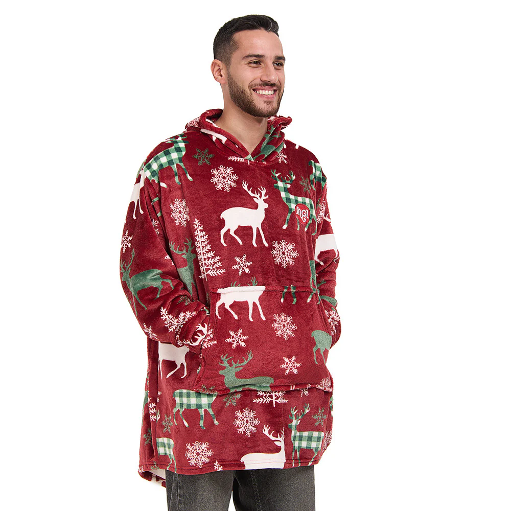 Snuggs Blanket Hoodie Red Deer Christmas - Image 5