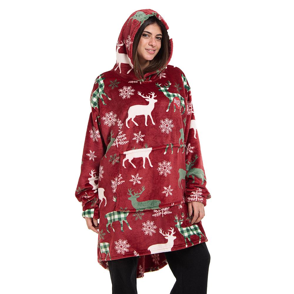 Snuggs Blanket Hoodie Red Deer Christmas - Image 6