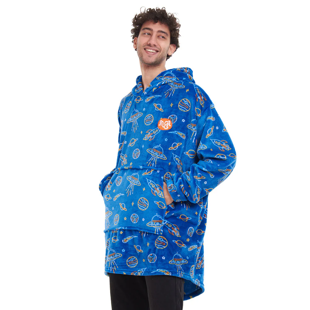 Snuggs Blanket Hoodie Royal Blue Space - Image 4