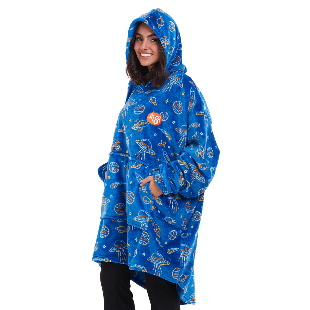 Snuggs Blanket Hoodie Royal Blue Space - Image 5
