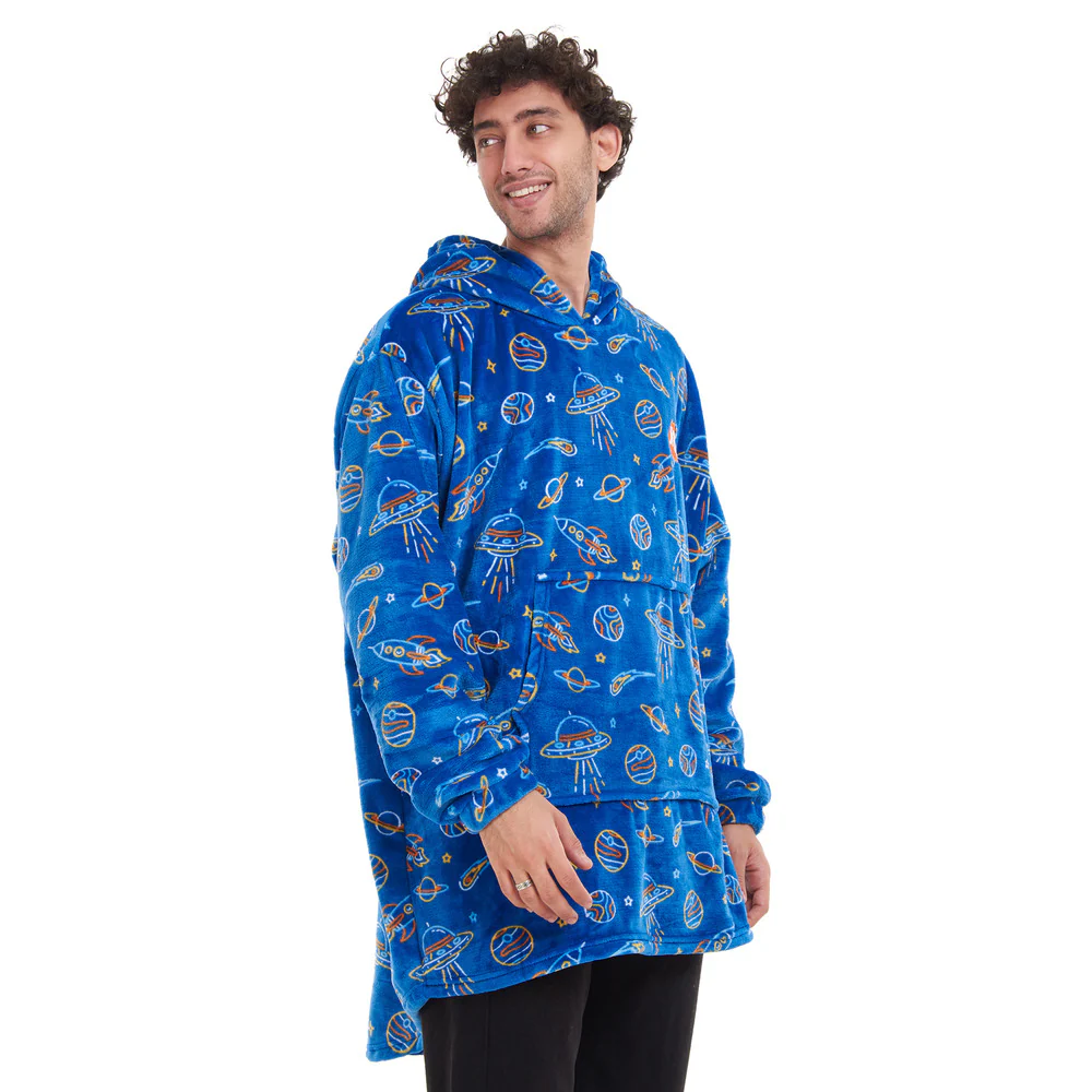 Snuggs Blanket Hoodie Royal Blue Space - Image 6