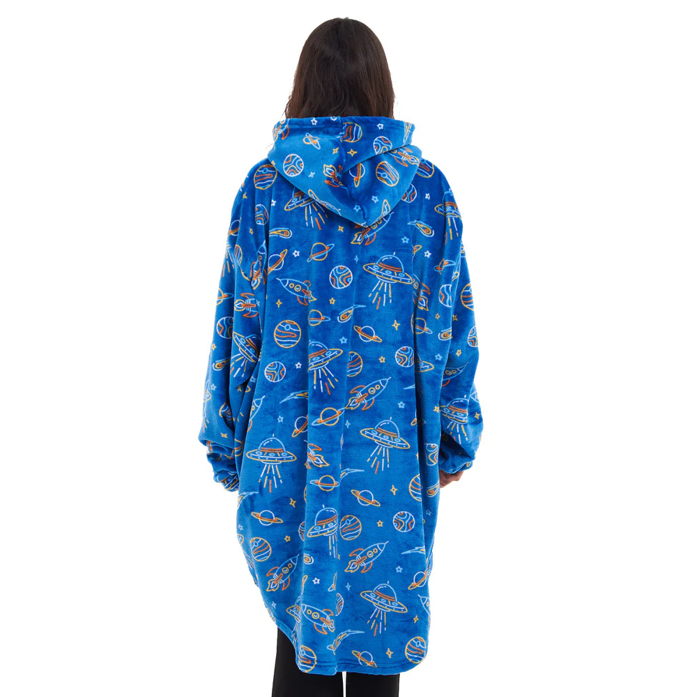 Snuggs Blanket Hoodie Royal Blue Space - Image 7