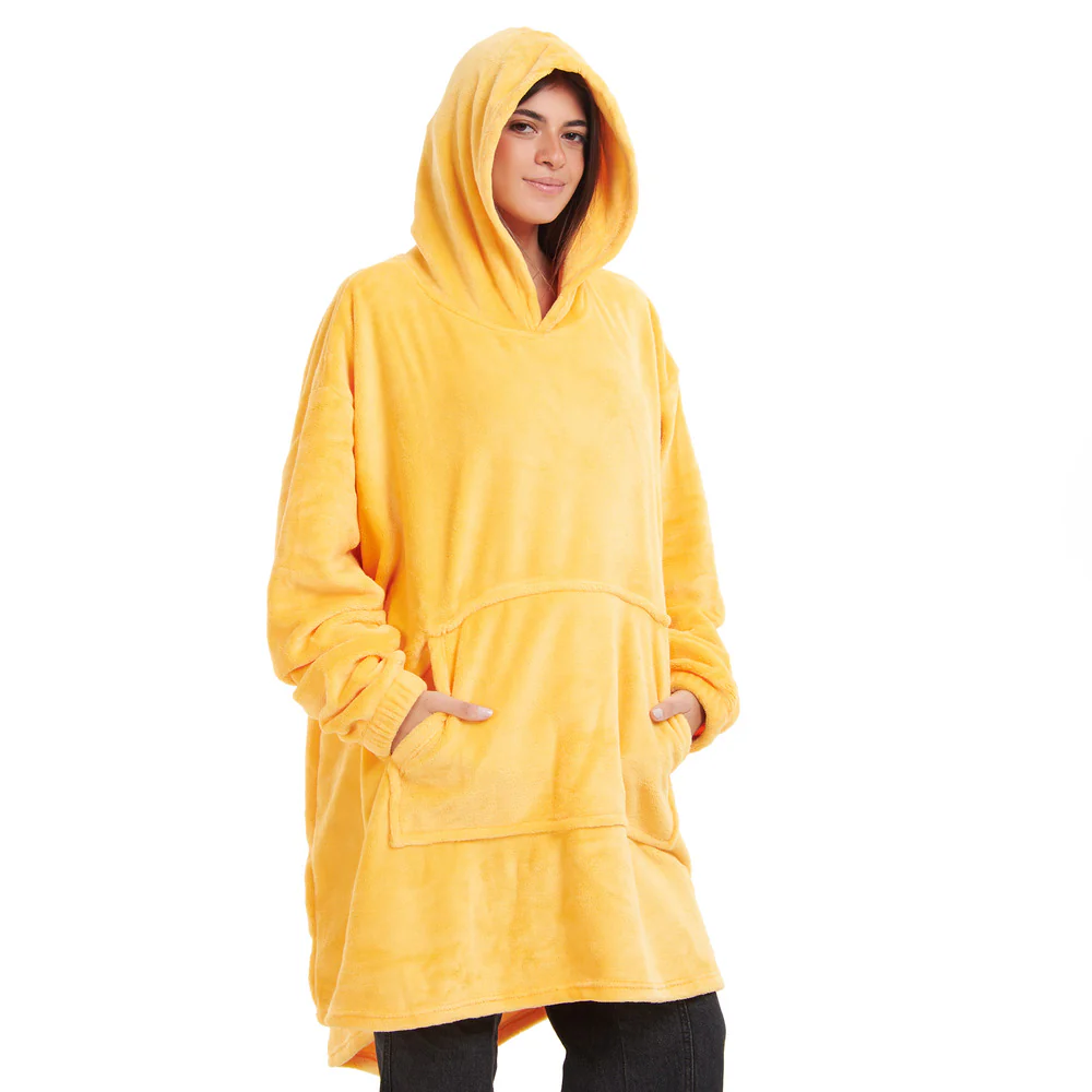 Snuggs Blanket Hoodie Yellow - Image 4