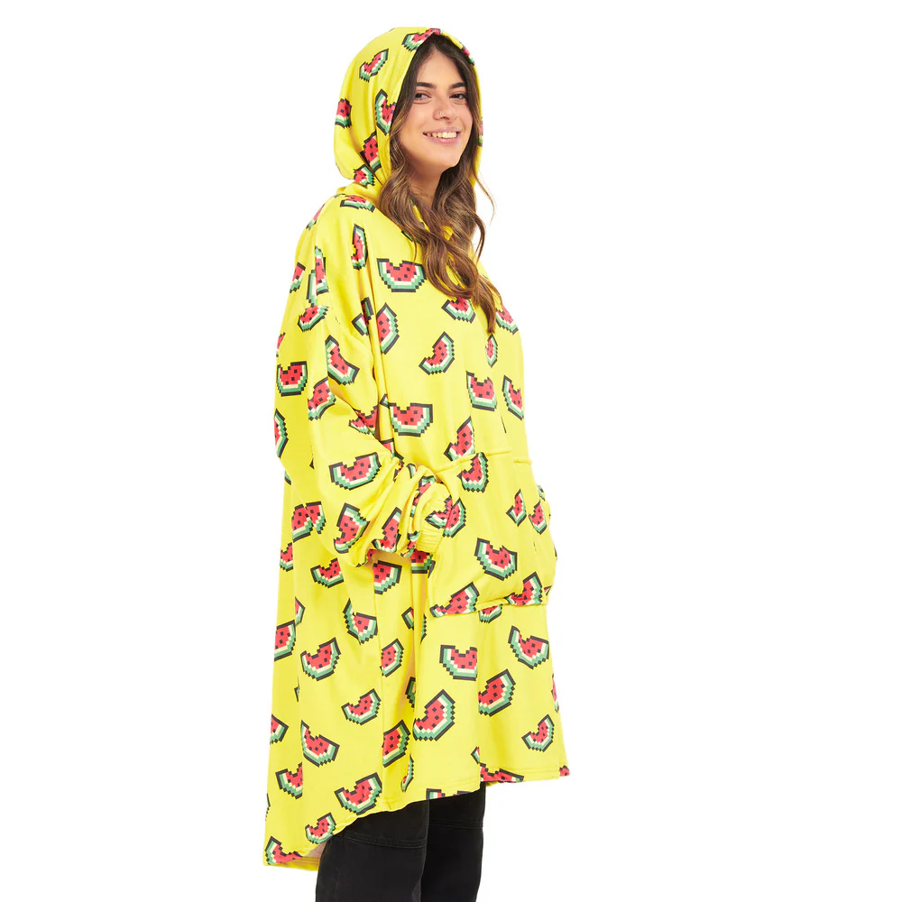 Snuggs Blanket Hoodie Yellow Watermelon - Image 3