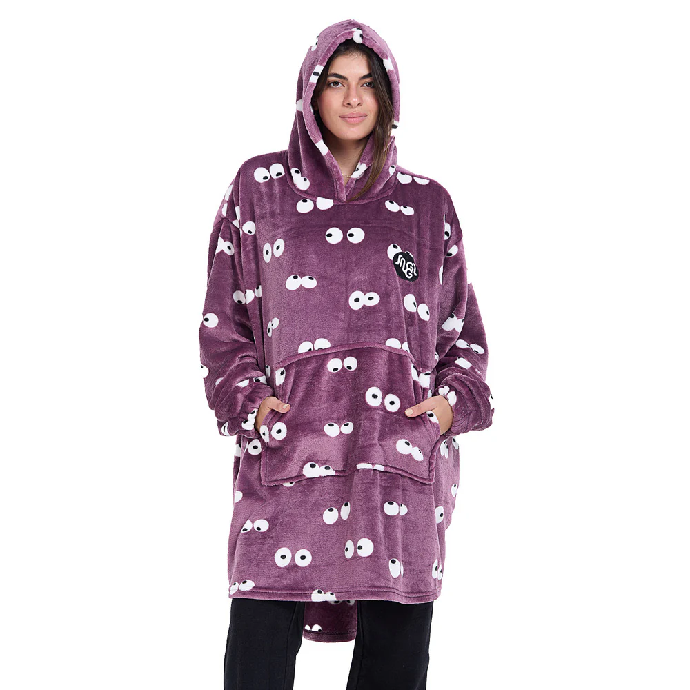 Snuggs Blanket Hoodie Mauve Eyes - Image 4