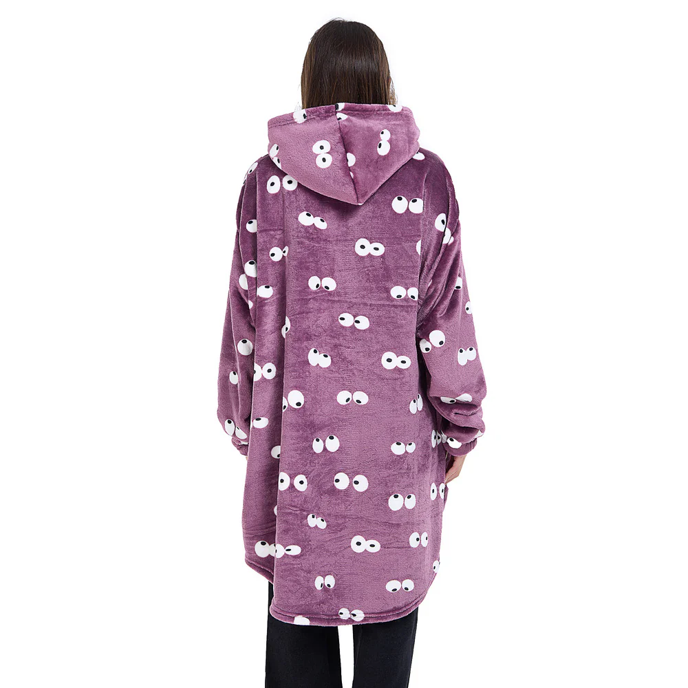 Snuggs Blanket Hoodie Mauve Eyes - Image 5