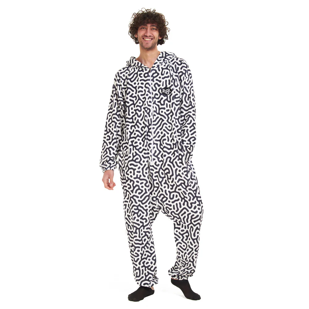 Snuggs Blanket Onesie Black Doodles - Image 3